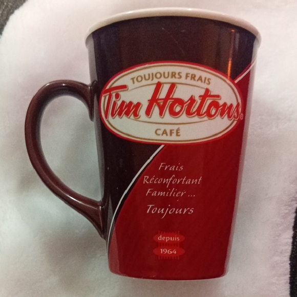 Tim Hortons Red and Brown Mug - Picture 1 of 4